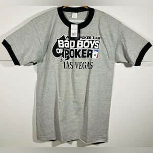 Vintage 2005 World Poker Tour BAD BOYS Of Poker Las Vegas T Shirt Sz Large Y2K